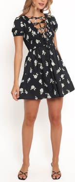 Petal & Pup Winny Smocked Tie Front Minidress