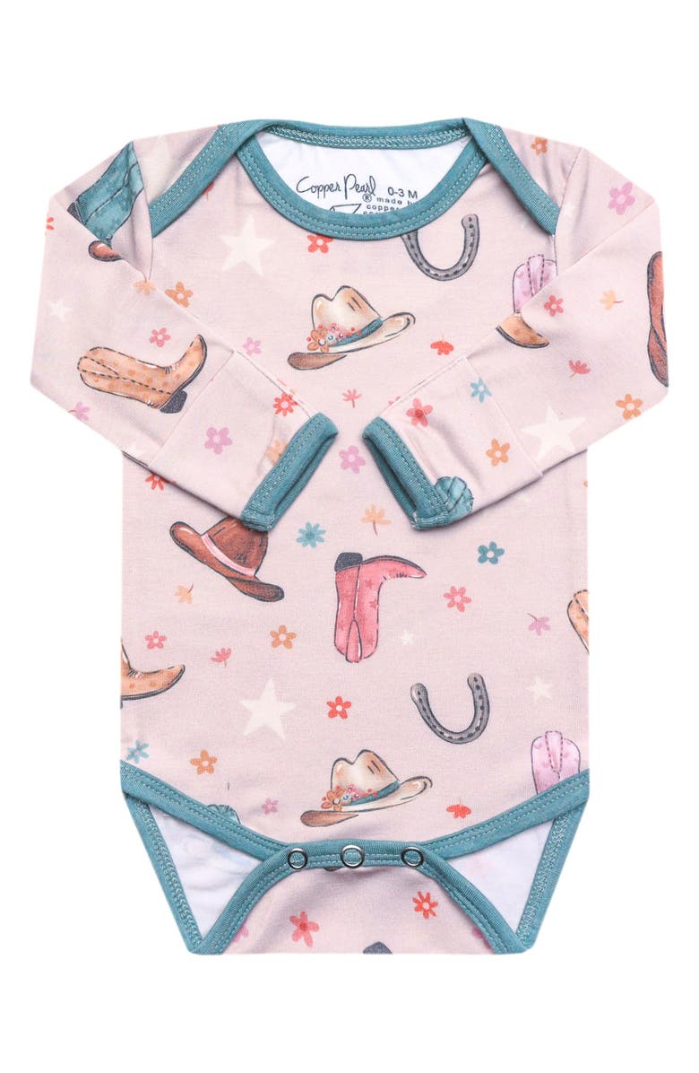 Copper Pearl Cheyenne Long Sleeve Bodysuit, Main, color, Cheyenne