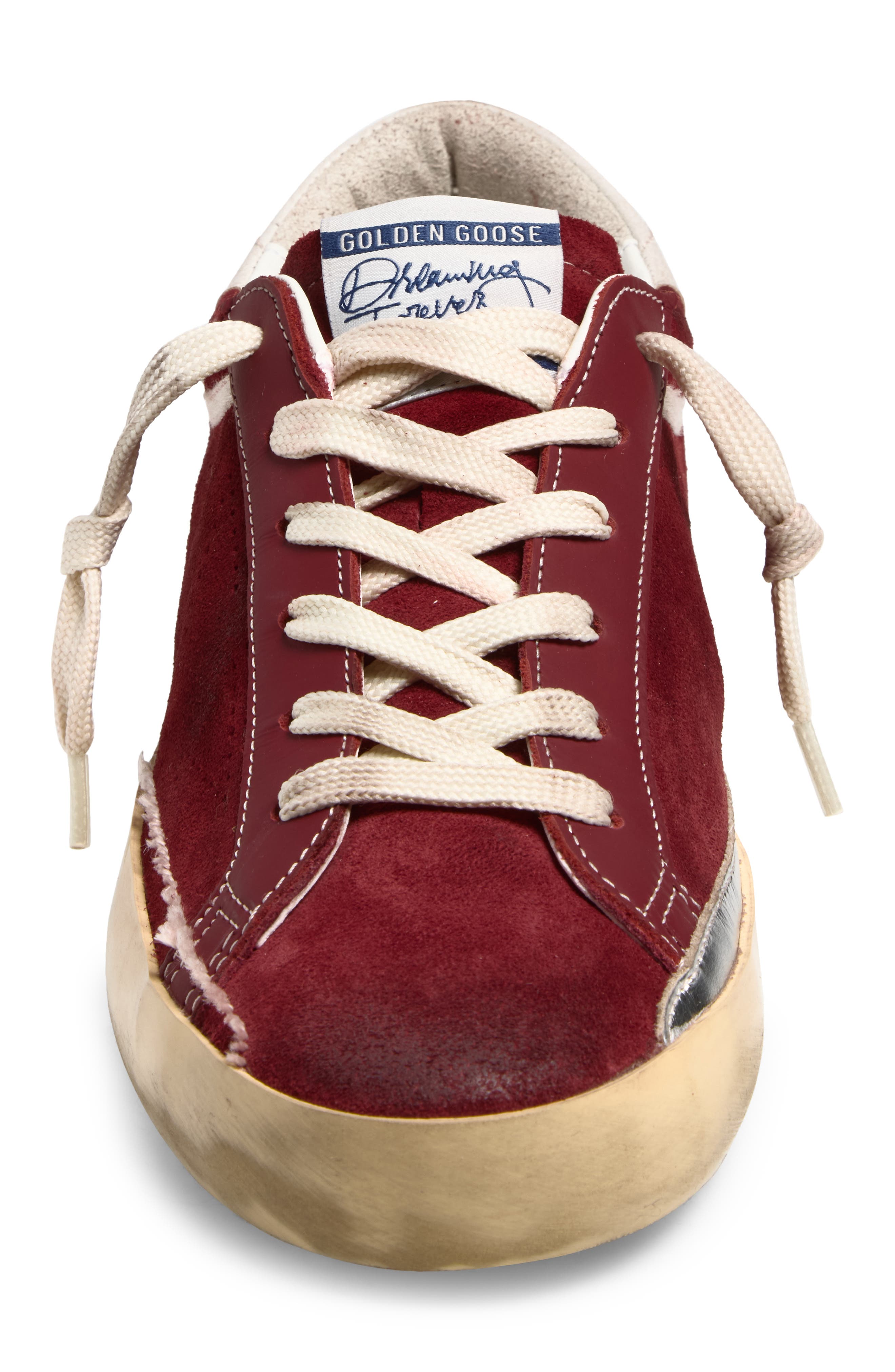 Super Star Perforated Sneaker, Alternate, color, RED/ WHITE