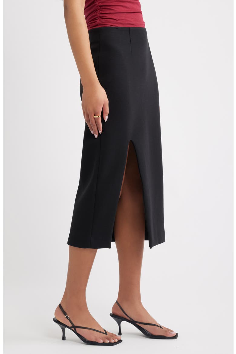 The Muse Pencil Skirt, Alternate, color, BLACK