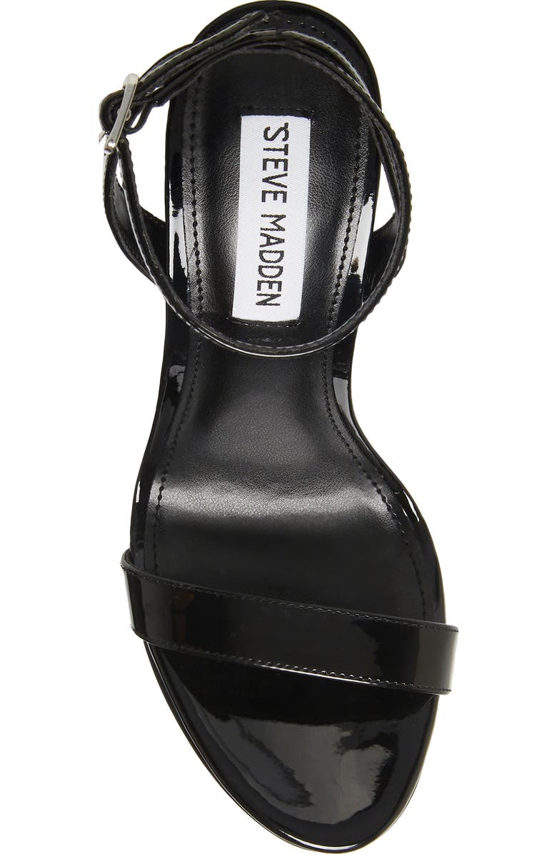 Steve Madden Wafer Ankle Strap Sandal, Alternate, color, Blk Patent