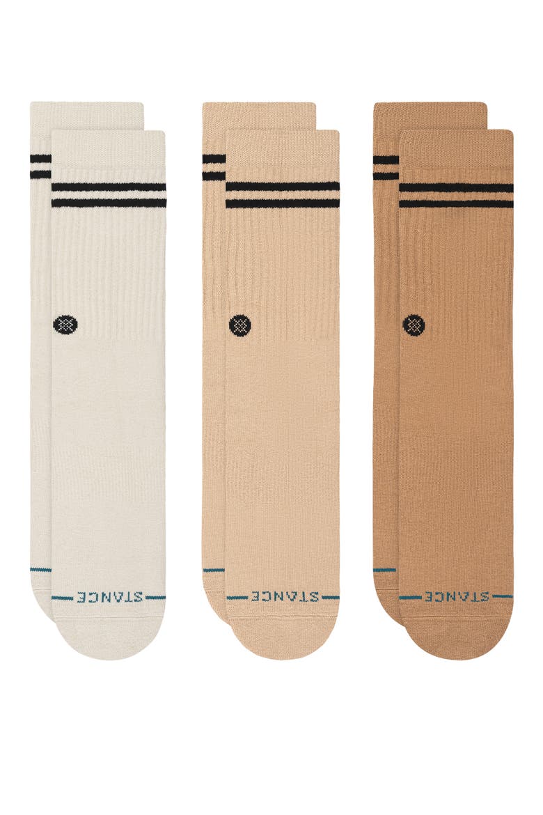 Core 3-Pack Crew Socks, Alternate, color, TAN