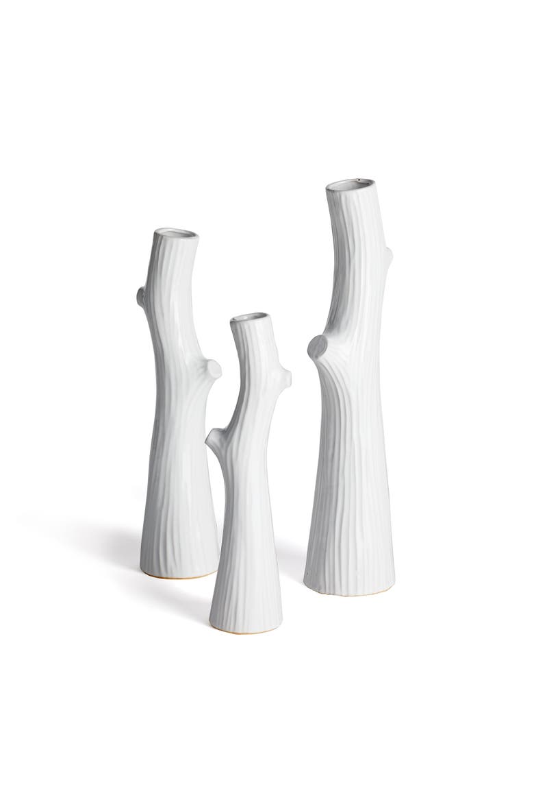 Woodland Tall Vases Set of 3, Main, color, White