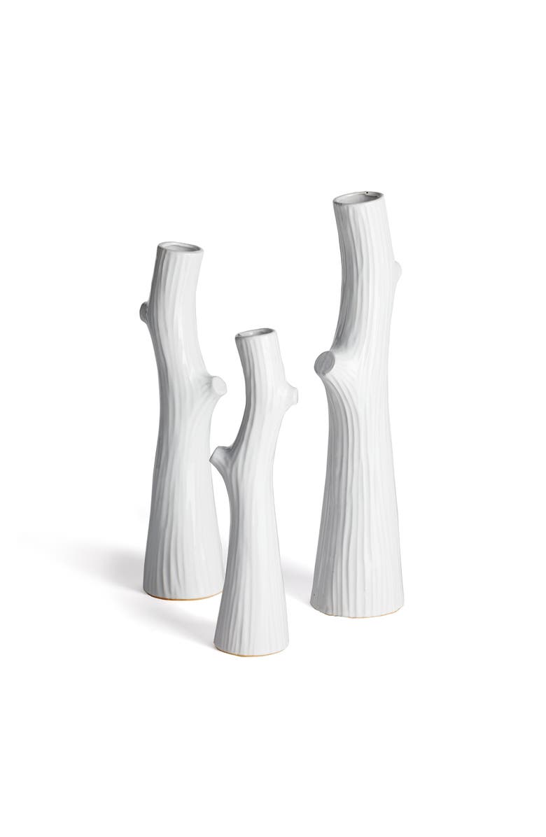 Napa Home & Garden Woodland Tall Vases Set of 3, Main, color, White