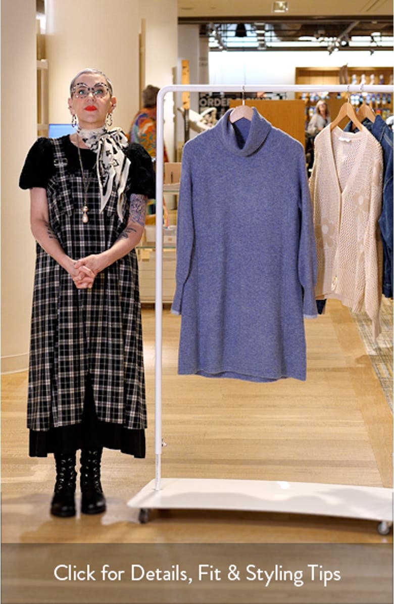 Turtleneck Long Sleeve Sweater Dress, sales video thumbnail