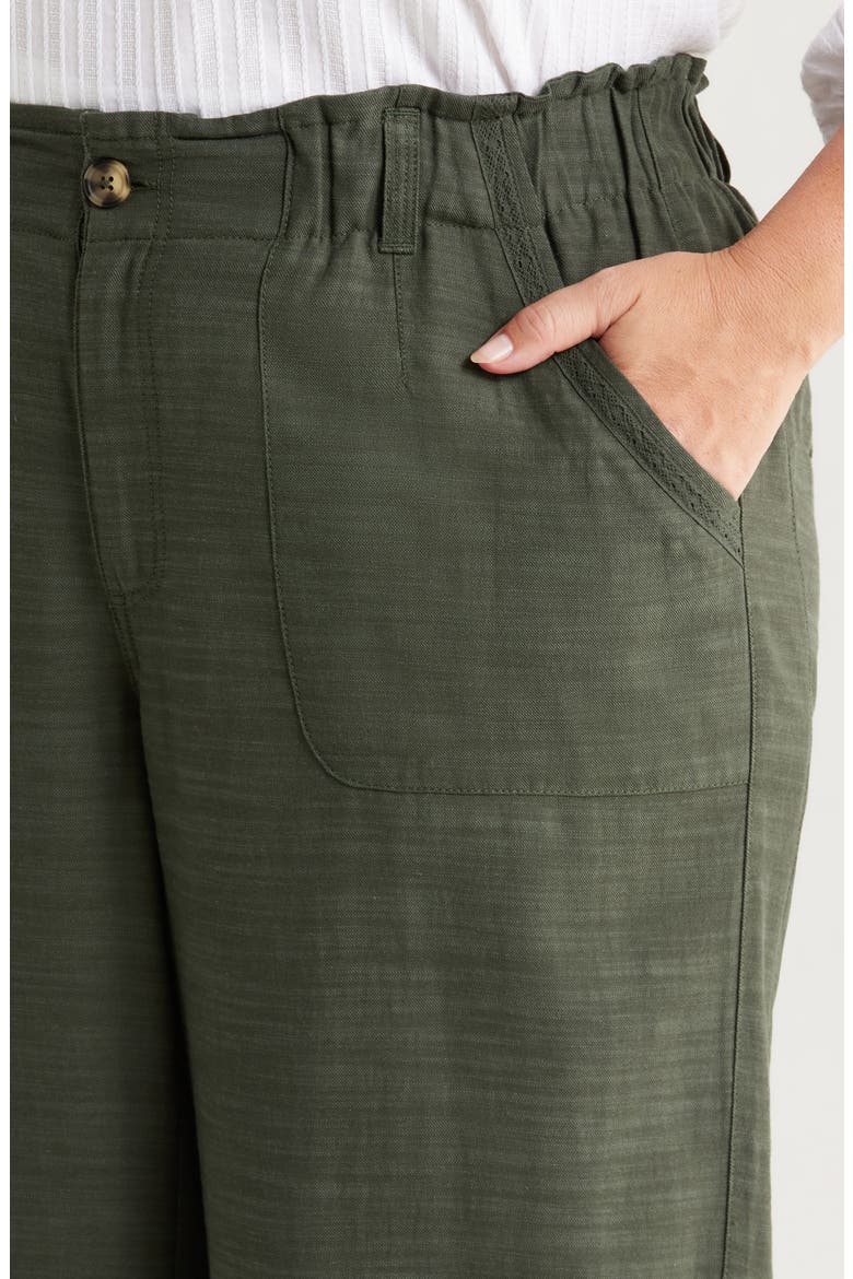 Sky Rise Paperbag Waist Pants, Alternate, color, MIDNIGHT OLIVE
