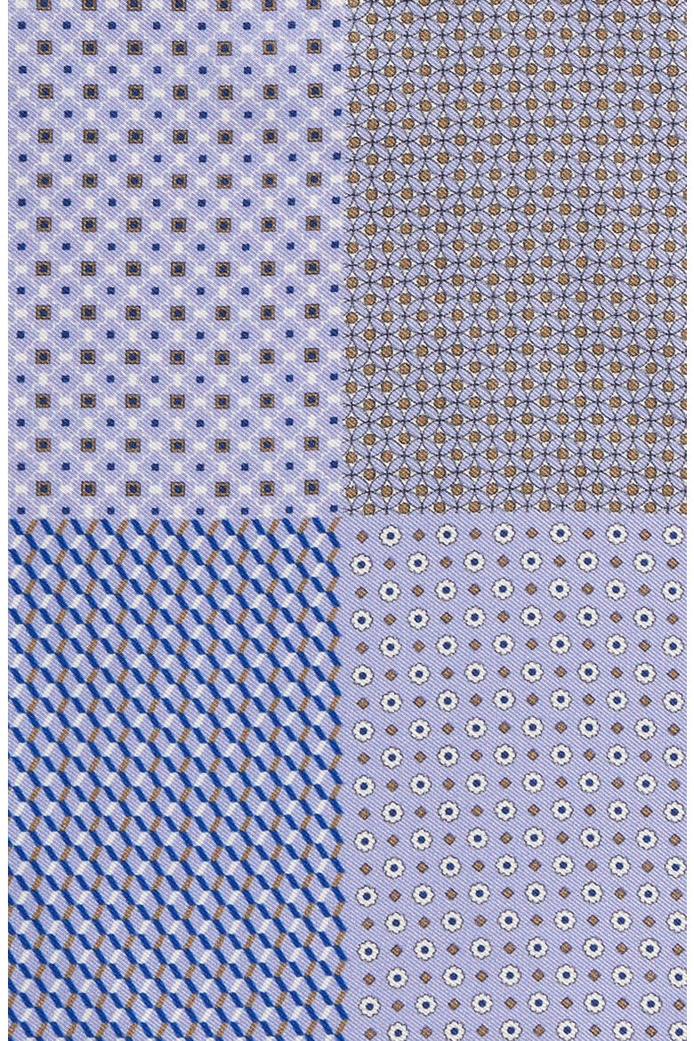Quadrant Silk Pocket Square, Alternate, color, PURPLE
