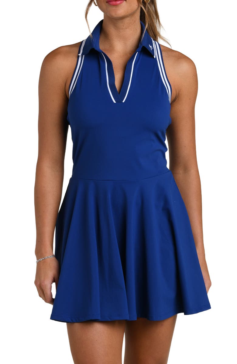 La Blanca Racerback Tennis Dress, Alternate, color, 