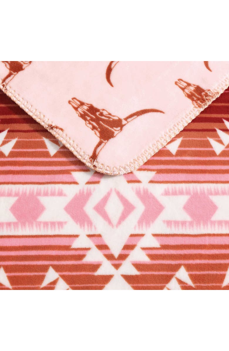 Wrangler Jericho Reversible Throw Blanket, Alternate, color, Pink