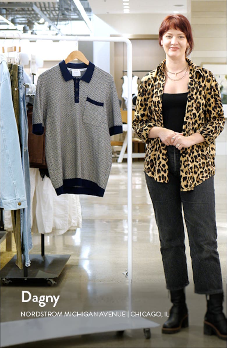 Casa Martini Geo Jacquard Polo Sweater, sales video thumbnail