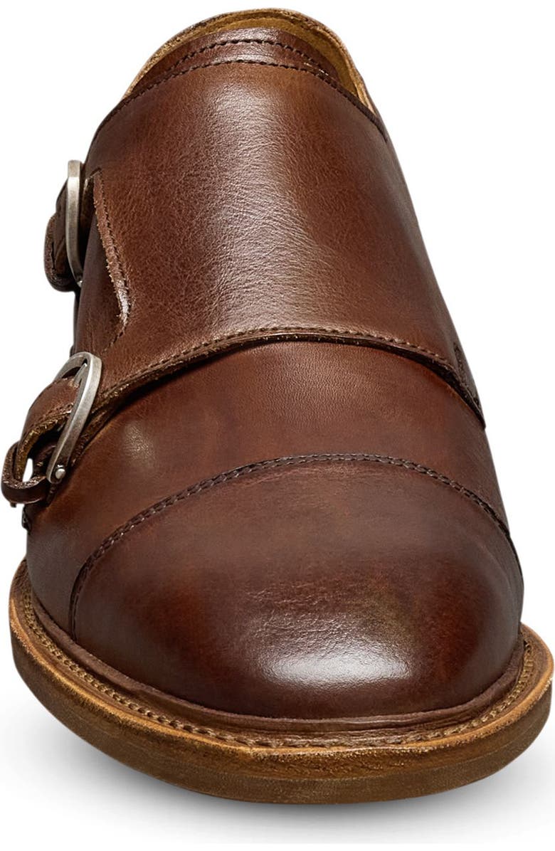 Allen Edmonds Kingston Verse Two Buckle Cap Toe Monk Shoe, Alternate, color, Chili