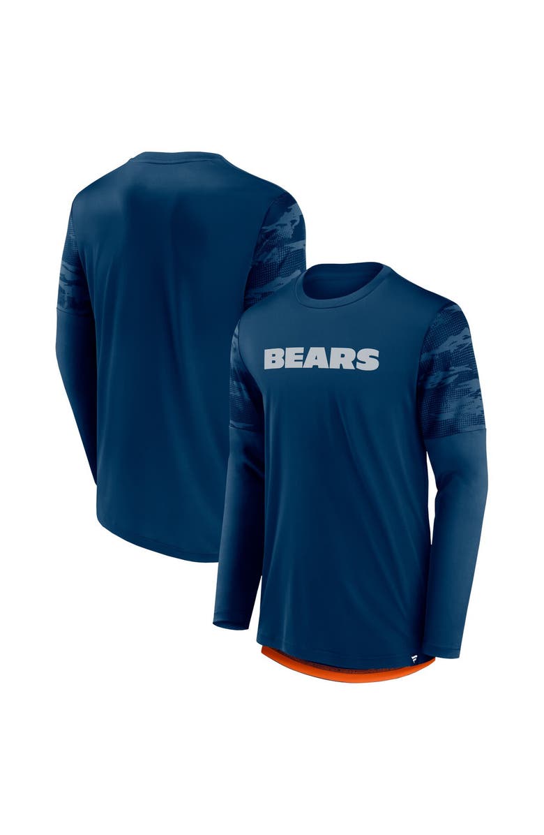 FANATICS Men's Fanatics Branded Navy/Orange Chicago Bears Square Off Long Sleeve T-Shirt, Alternate, color, Navy
