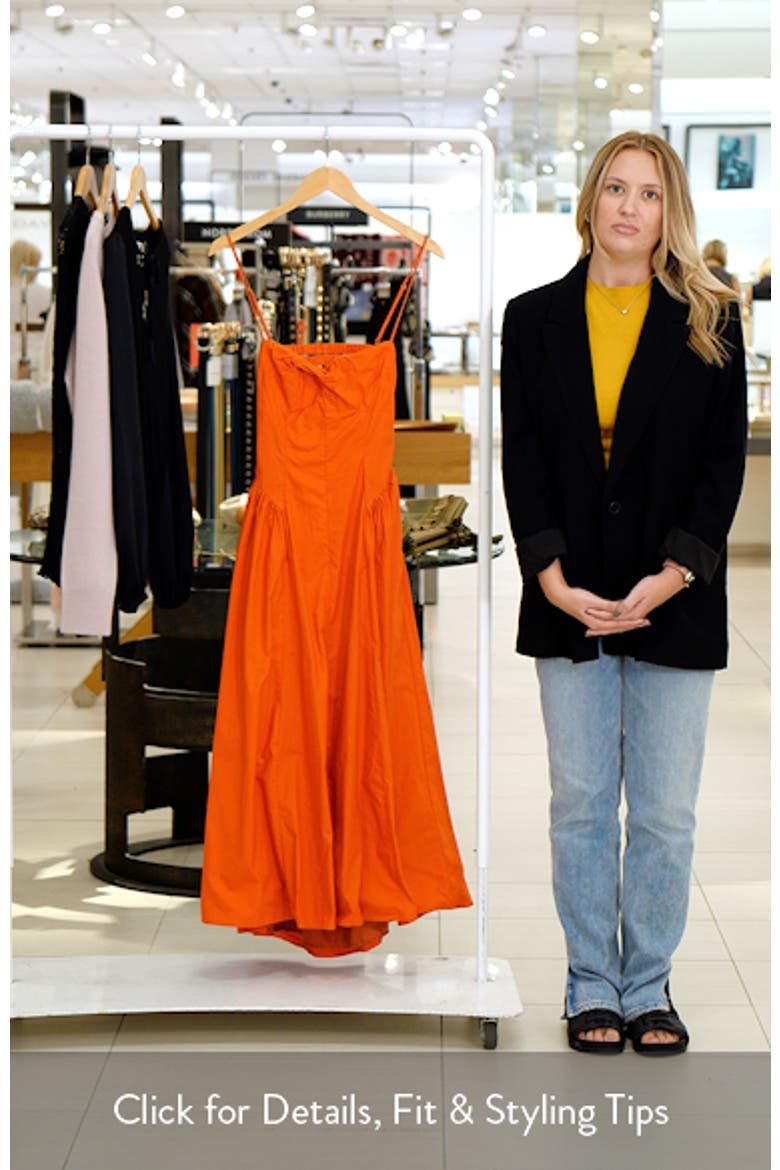 Destene Back Cutout Fit & Flare Maxi Dress video