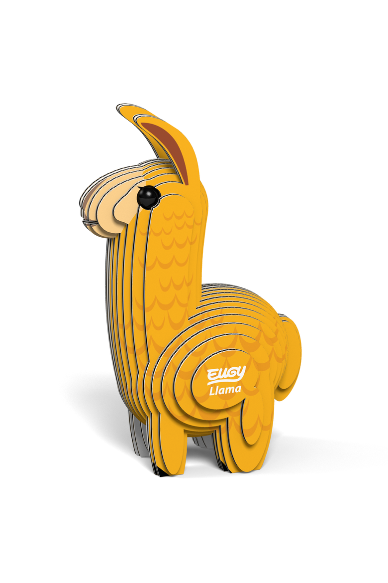 Llama 3D Puzzle, Alternate, color, No Color