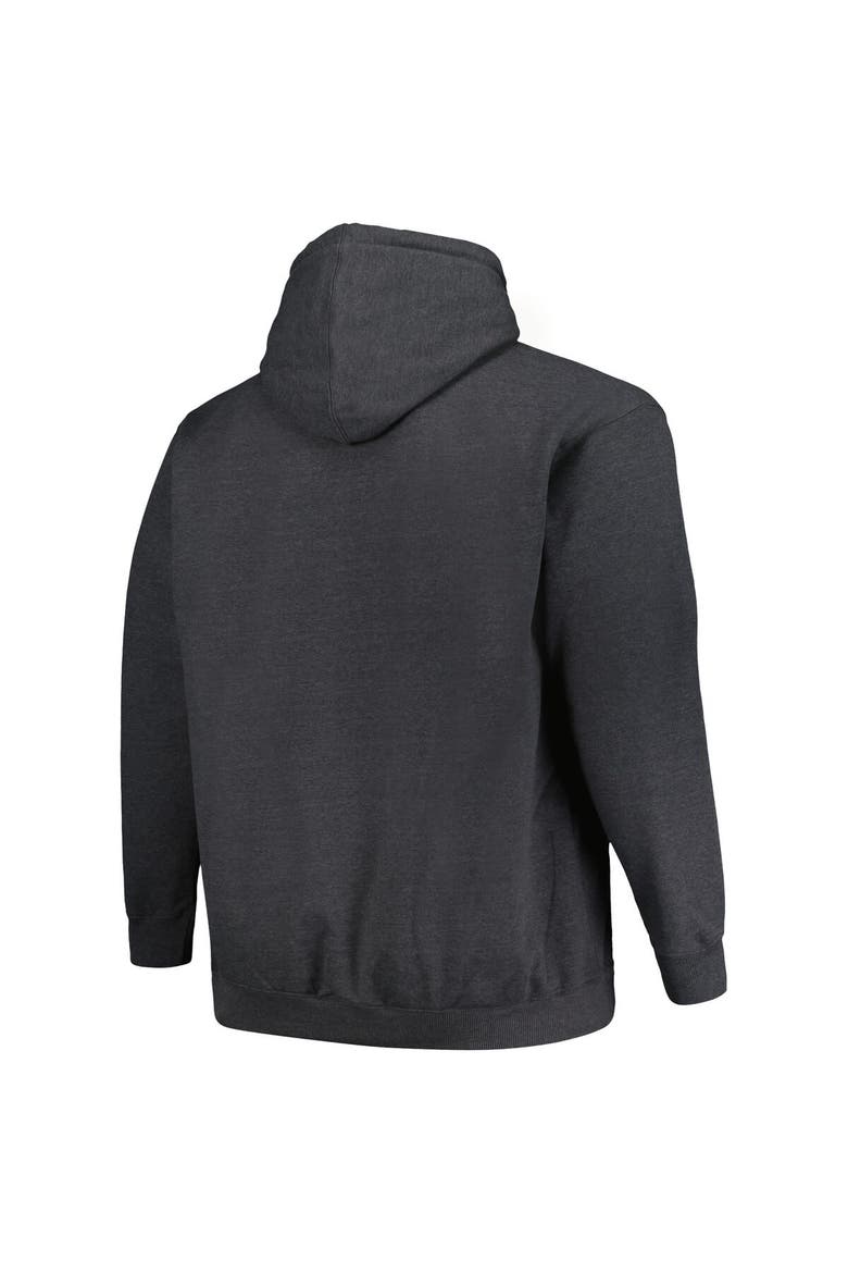 Men's Fanatics Branded Heather Charcoal Los Angeles Rams Big & Tall Pullover Hoodie, Alternate, color, Heather Charcoal
