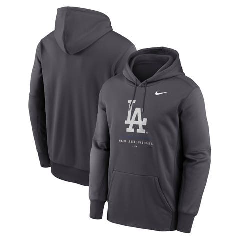 Men's Nike Anthracite Los Angeles Dodgers Therma-FIT Hoodie