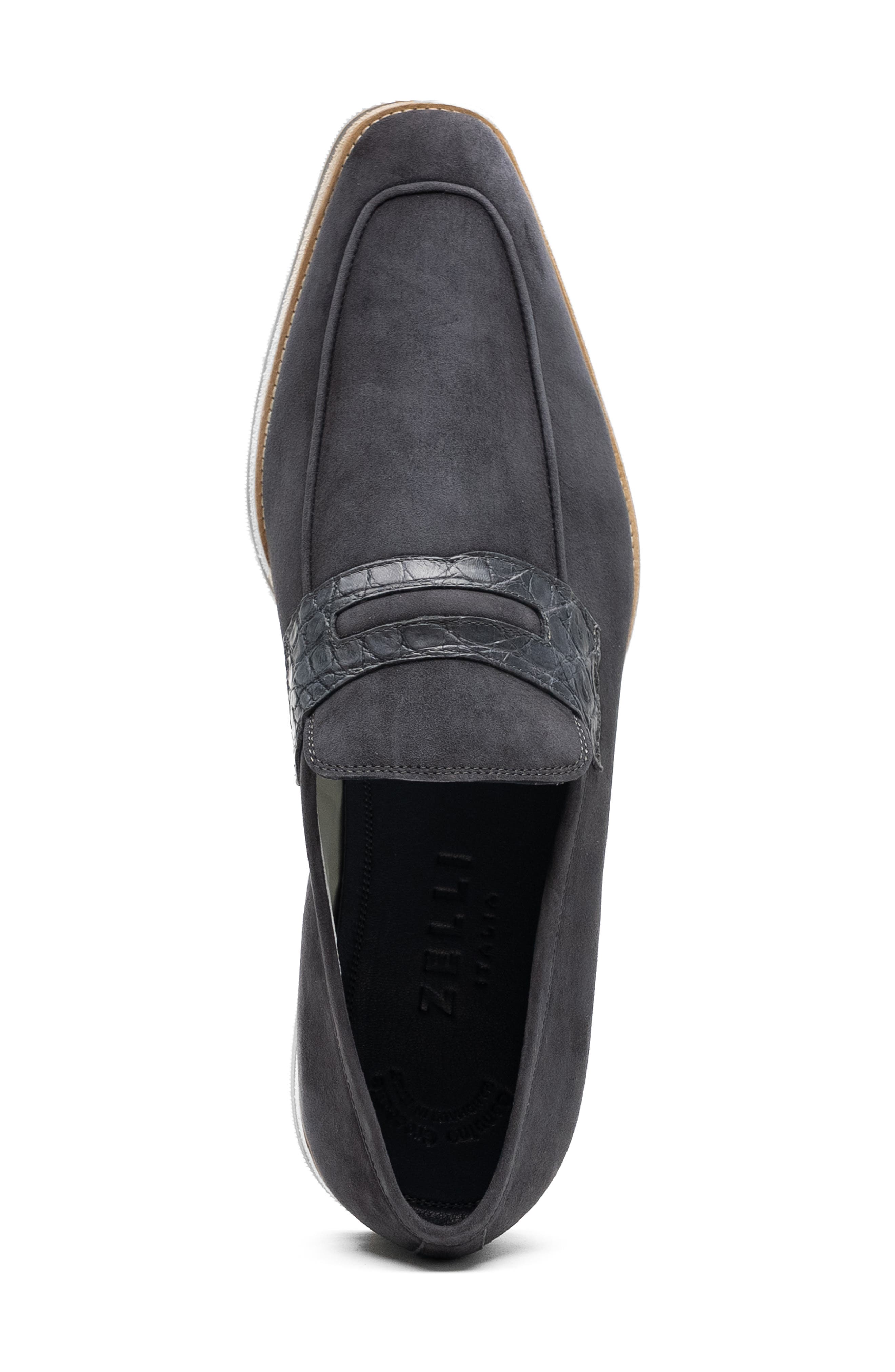Zelli Italia Meo 3 Penny Loafer, Alternate, color, Grey