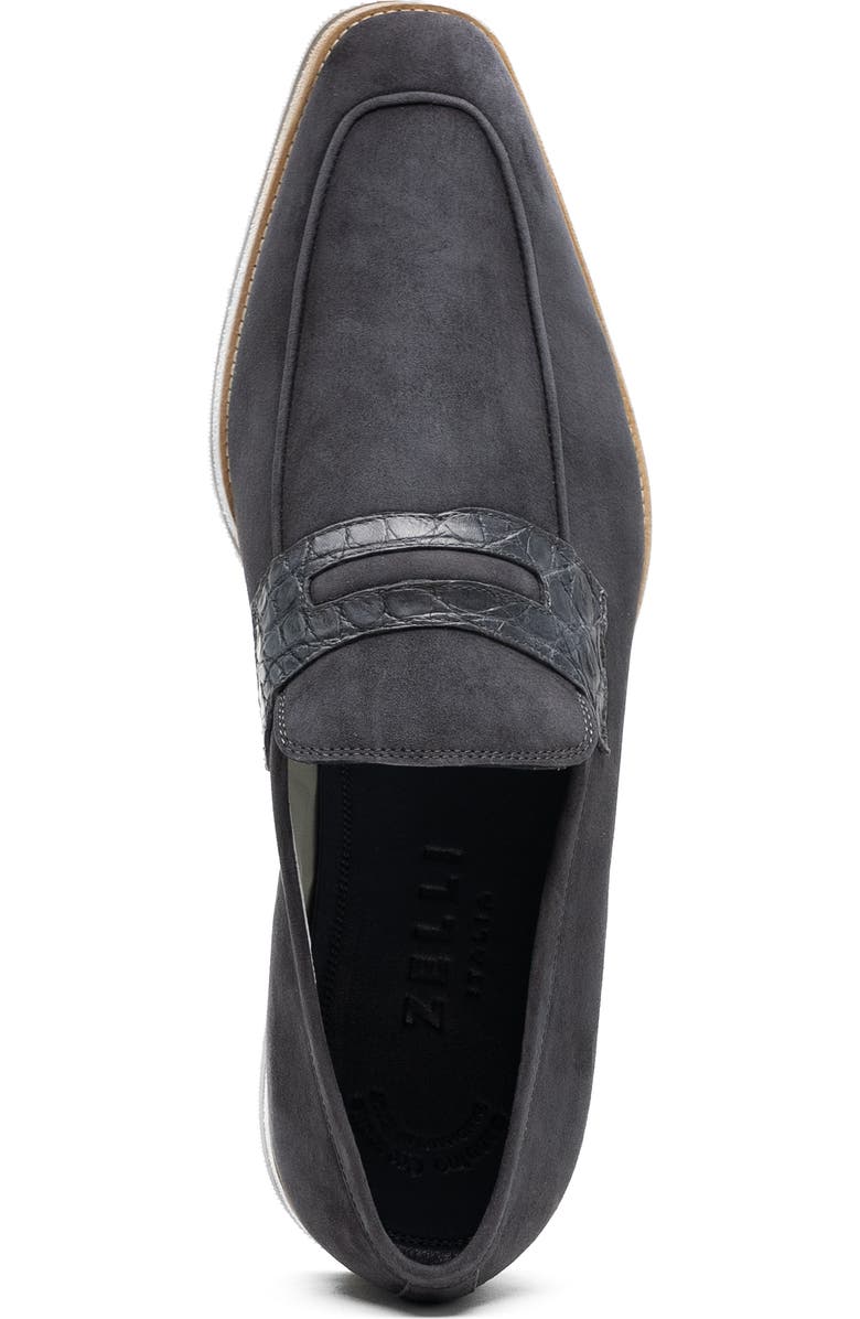Zelli Italia Meo 3 Penny Loafer, Alternate, color, Grey