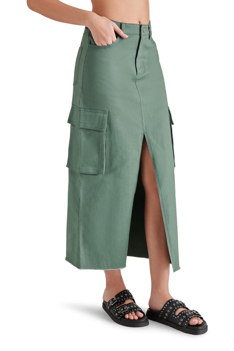Benson Stretch Twill Cargo Skirt, Alternate, color, DEEP FOREST