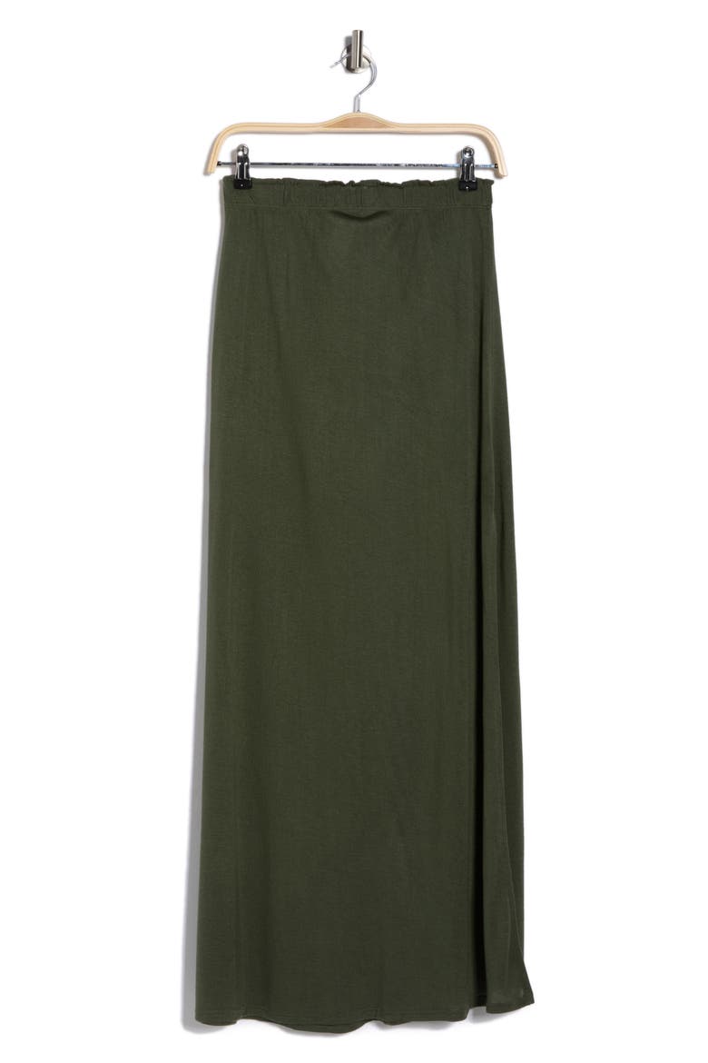 Ruffle Slit Maxi Skirt, Alternate, color, AVENTURINE