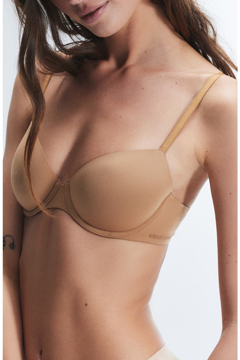 Soft N' Savage Padded Demi Bra, Main, color, SWEET LATTE NUDE