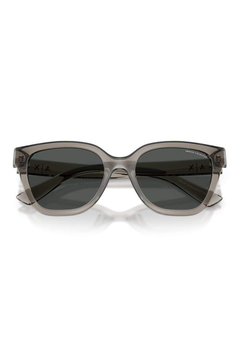 53mm Cat Eye Sunglasses, Alternate, color, SHINY GREY / DARK GREY