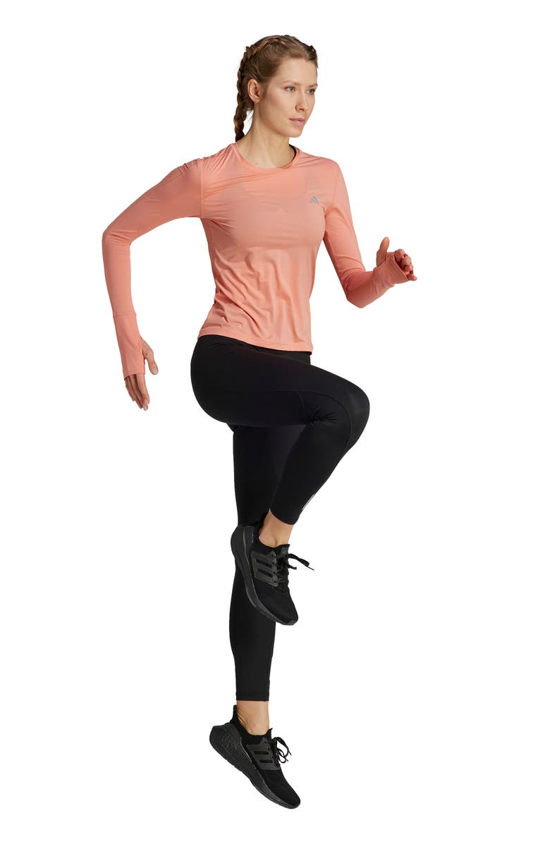 adidas Fast Long Sleeve T-Shirt, Alternate, color, Wonder Clay