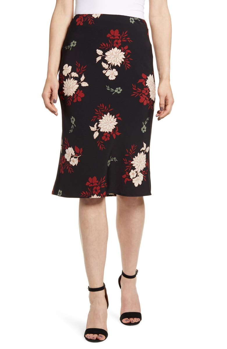 Bobeau Courtney Bias Cut Skirt, Main, color,