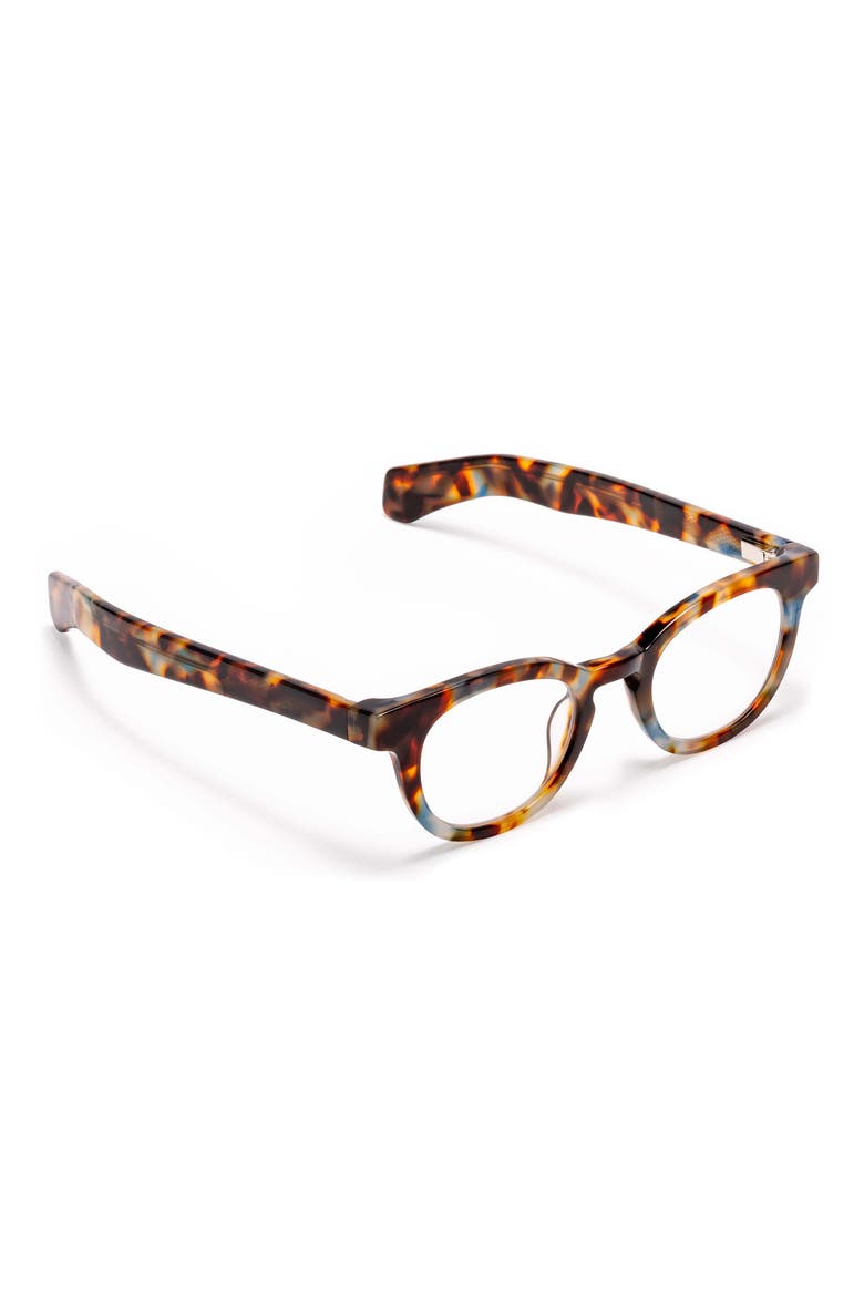 Total Wit 45mm Round Reading Glasses, Alternate, color, POWDER BLUE / COFFEE TORTOISE