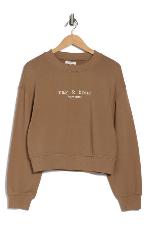 Rag & Bone Logo Terry Sweatshirt In Brown
