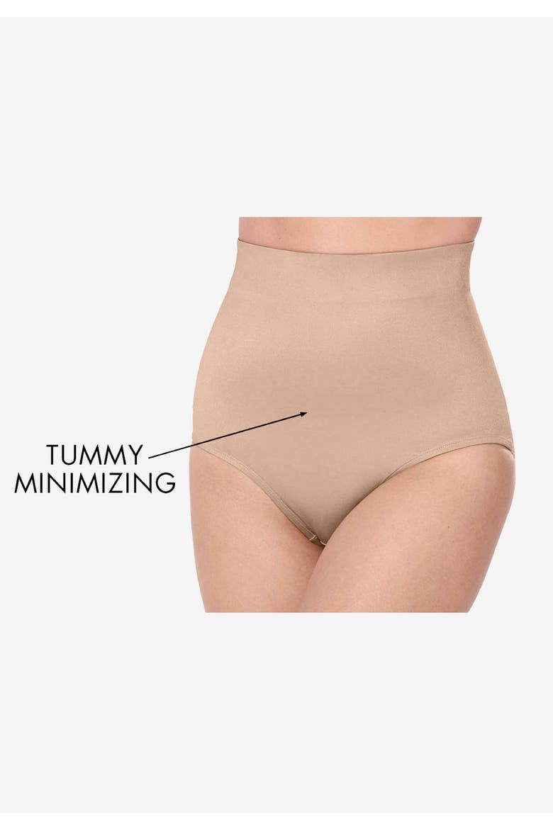 Power Shaper Firm Control High Waist Shaping Brief, Alternate, color, NUDE