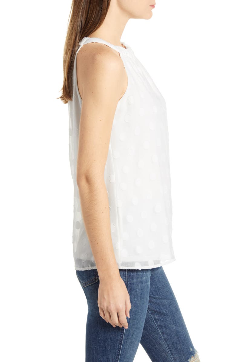 Loveappella Clip Dot Halter Neck Sleeveless Top, Alternate, color, 