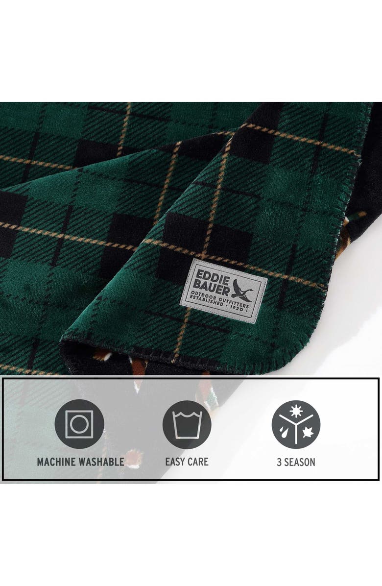 Eddie Bauer Capitol Hill Plaid Throw Blanket, Alternate, color, Dark Green