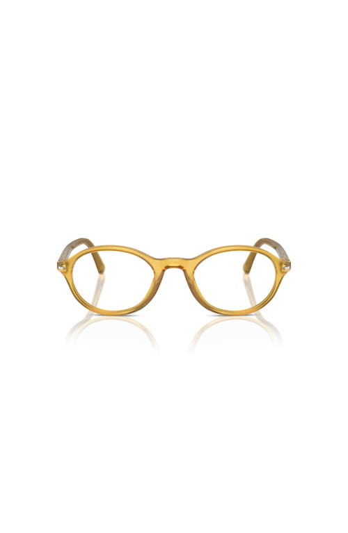 Persol 50mm Oval Optical Glasses In Gold