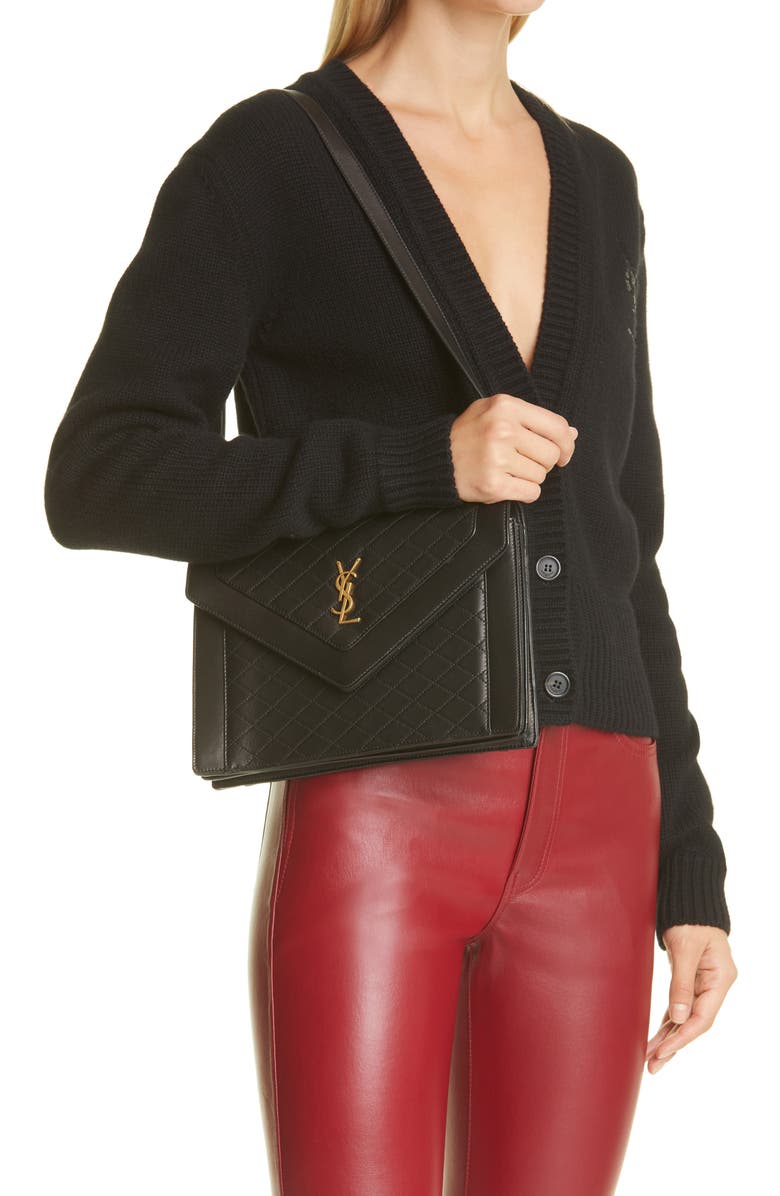 Saint Laurent Gaby Quilted Leather Shoulder Bag, Alternate, color,