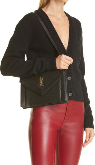 ショルダーバッグ・ポシェット SAINT LAURENT Gaby leather shoulder bag Gaby quilted leather shoulder bag in black - Saint Laurent