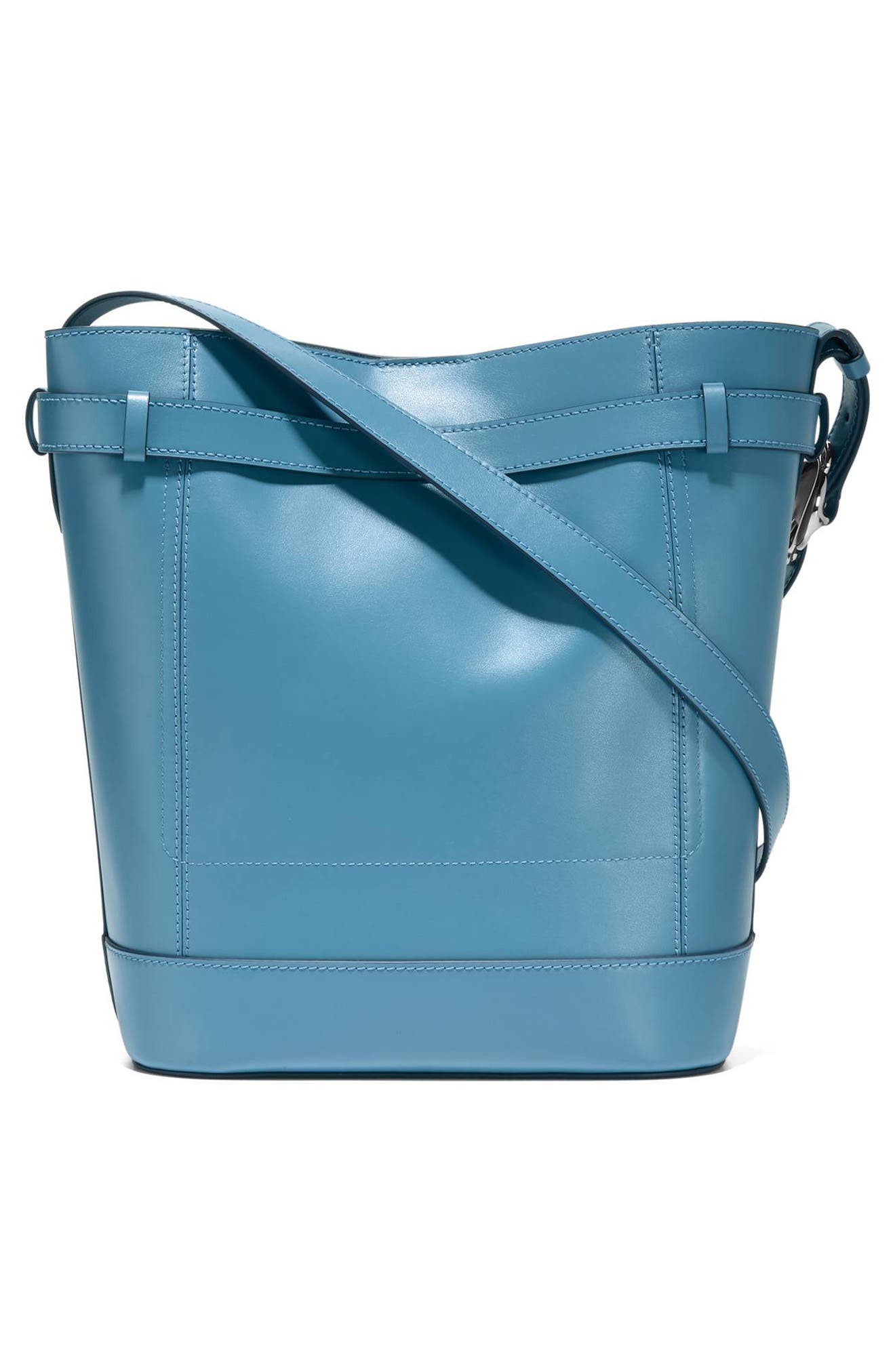Alexandria Leather Bucket Bag, Alternate, color, PROVINCIAL BLUE