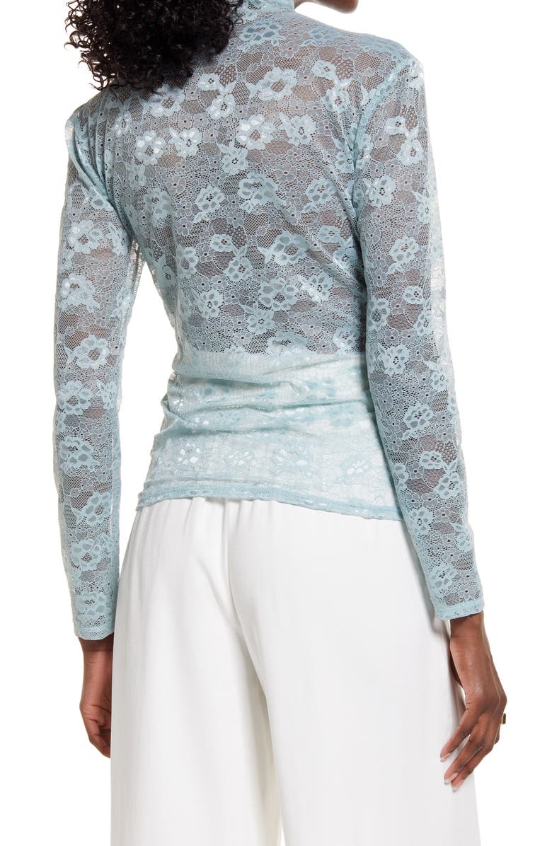 Open Edit Ruched Lace Top, Alternate, color,