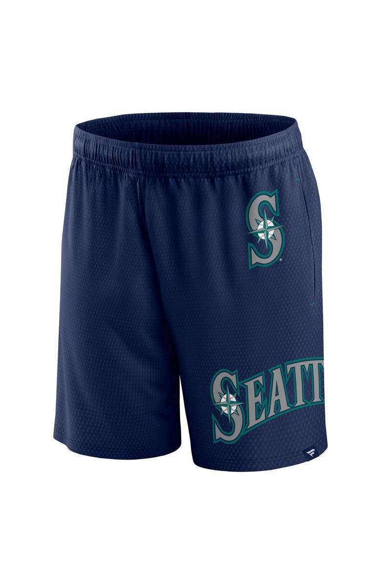FANATICS Men's Fanatics Branded Navy Seattle Mariners Clincher Mesh Shorts, Alternate, color, Navy