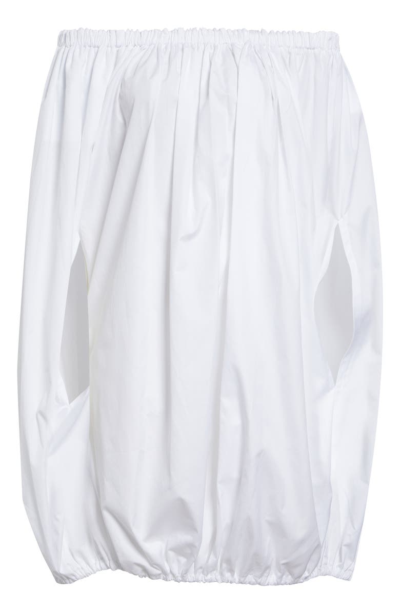 Comme des Garçons Gathered Cotton Broadcloth Cocoon Top, Main, color, White