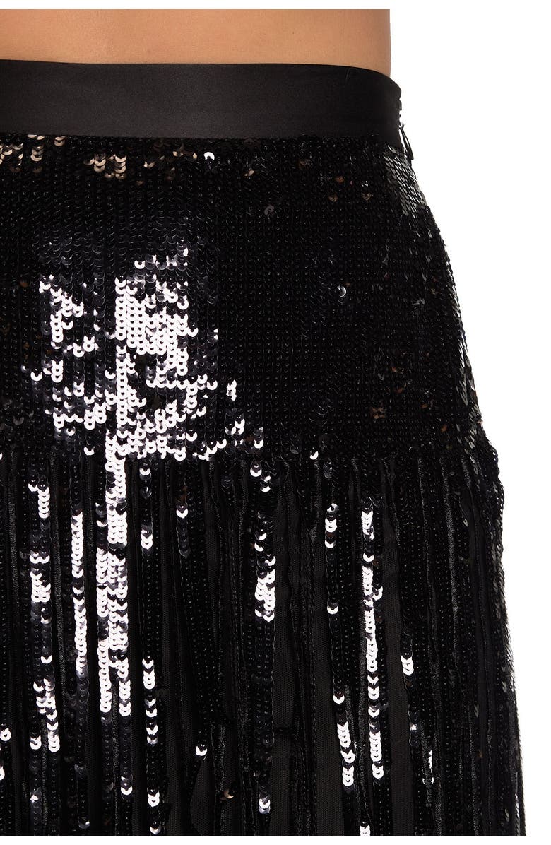 Diane von Furstenberg Jacki Sequin and Fringe Skirt, Alternate, color, 
