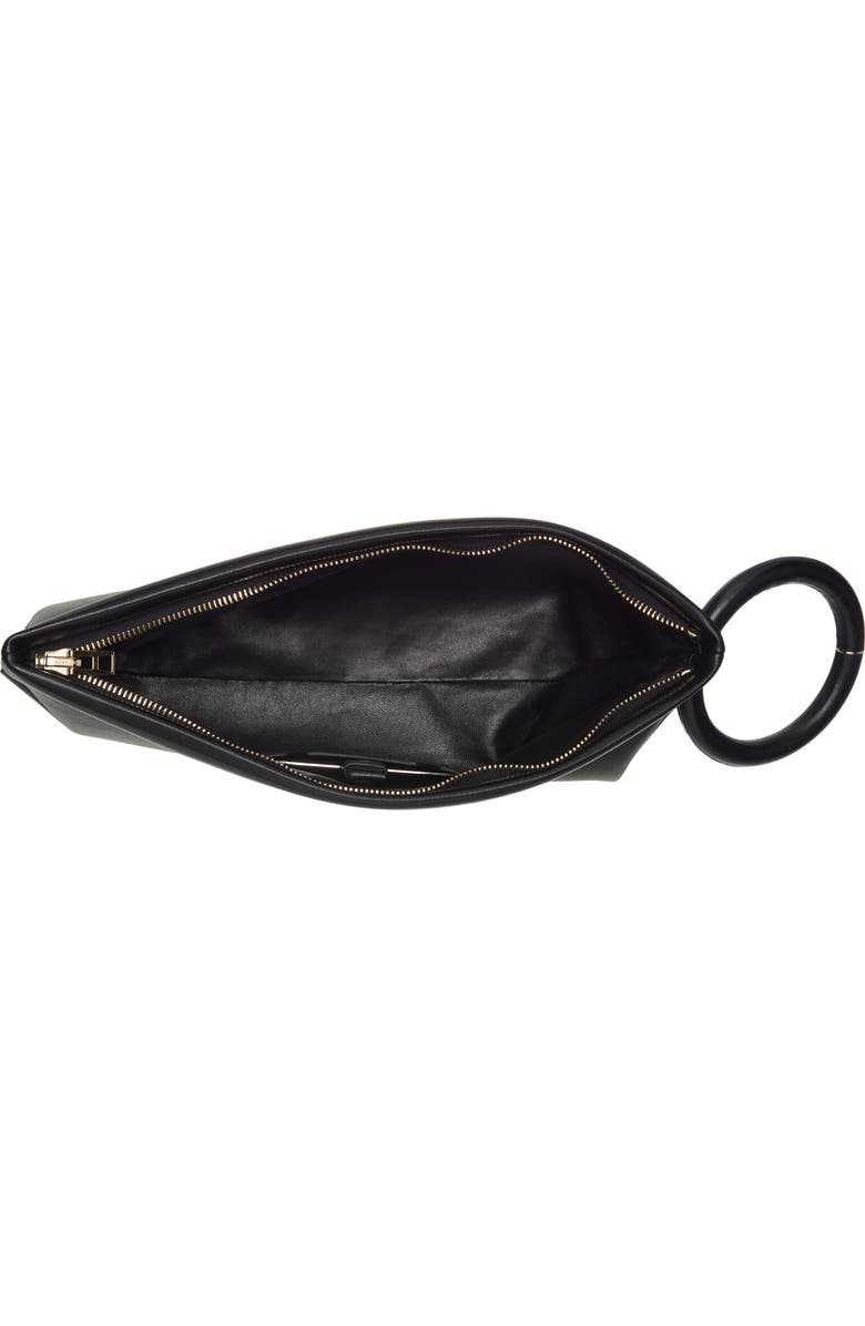 TOM FORD T-Ring Leather Clutch, Alternate, color, Naa Black