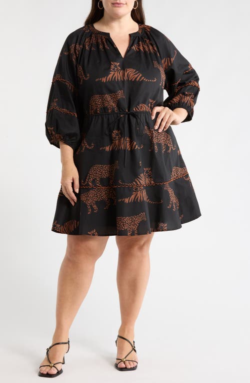 Sugarlips Zenzi Jungle Print Dress In Brown