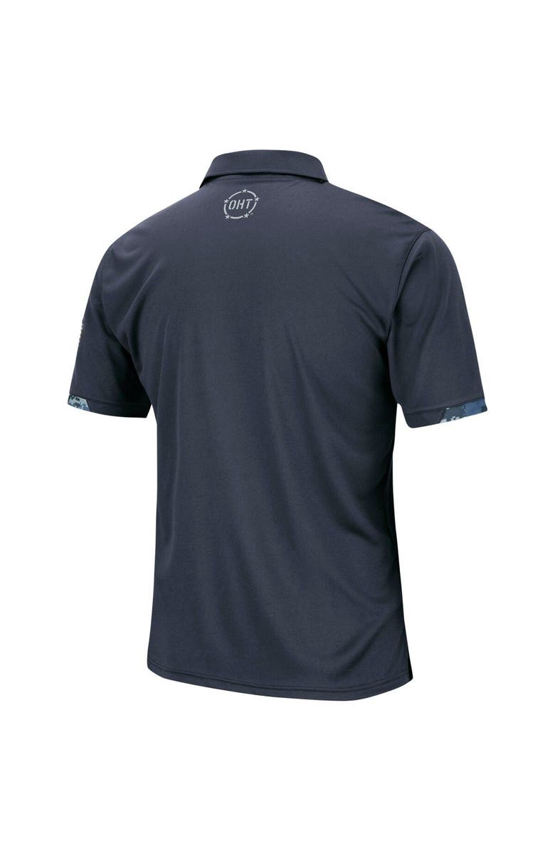 COLOSSEUM Men's Colosseum Charcoal Mississippi State Bulldogs Rival OHT Military Appreciation Polo, Alternate, color, Charcoal