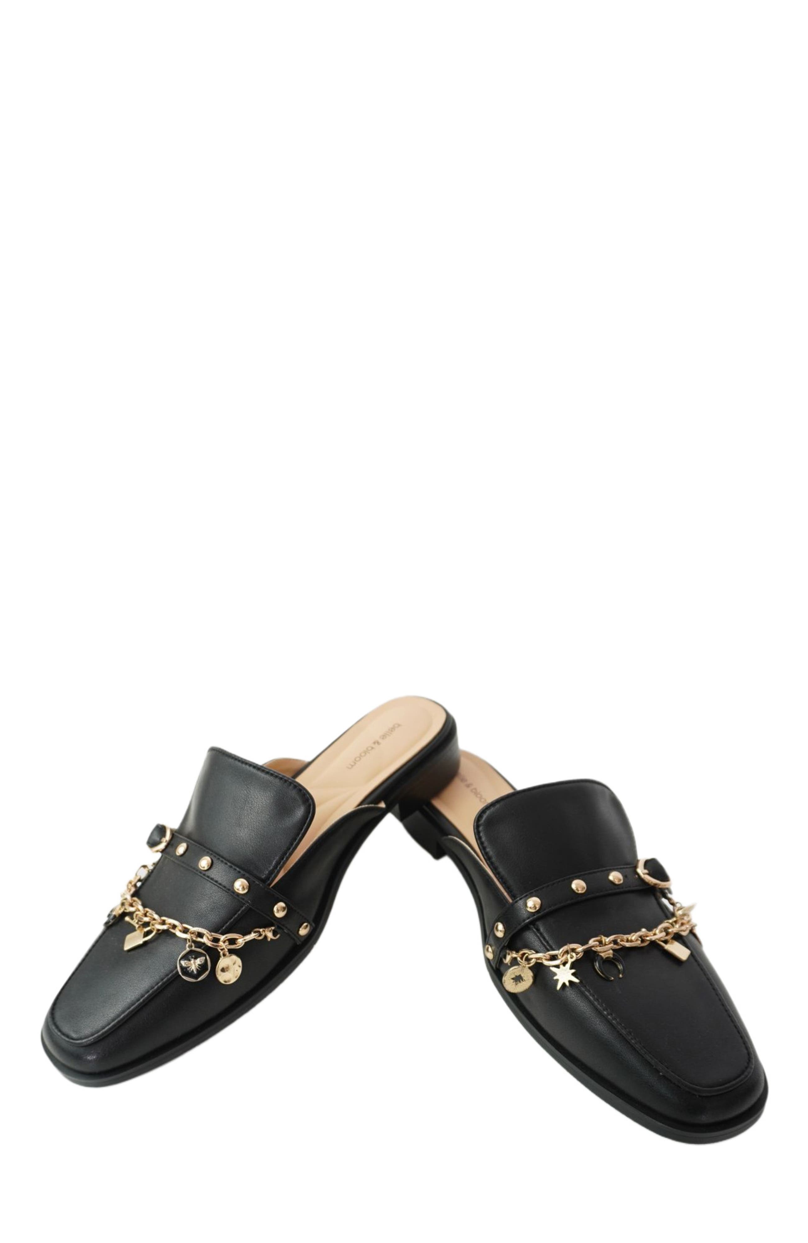 Belle & Bloom How It Feels Charm Loafer Mule, Alternate, color, Black
