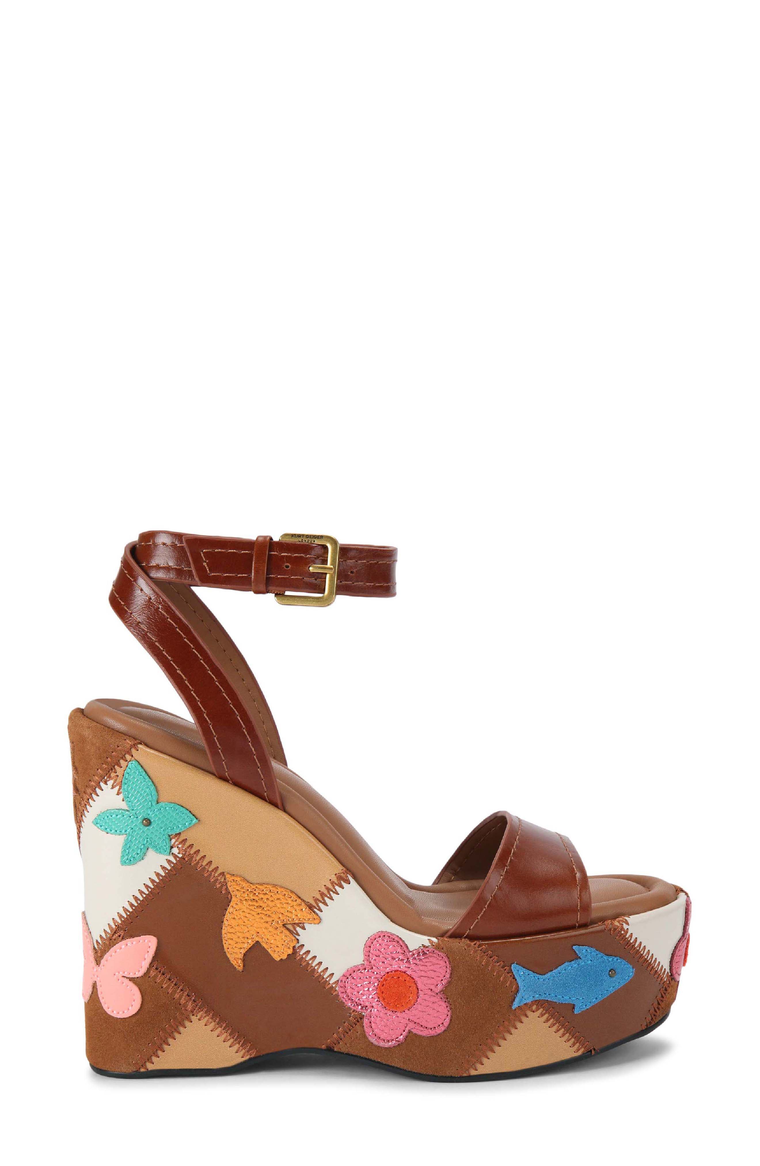 Kurt Geiger London Patchwork Platform Wedge Sandal, Main, color, 
