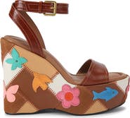 Kurt Geiger London Patchwork Platform Wedge Sandal