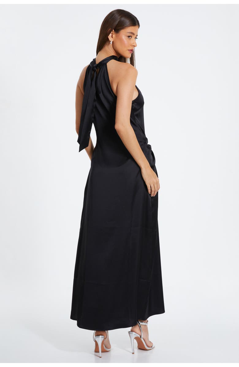 QUIZ Satin Halterneck Midi Dress, Alternate, color, 