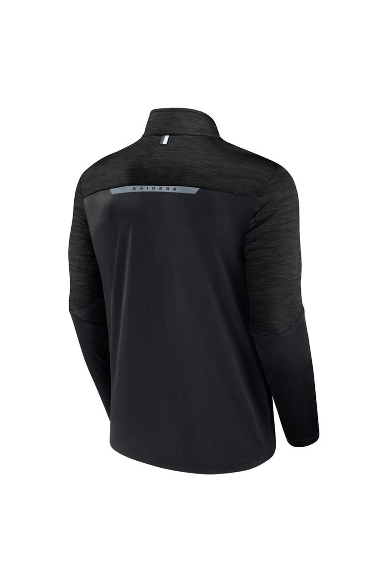 Men's Fanatics Branded Black Las Vegas Raiders Defender Half-Zip Top, Alternate, color, Black