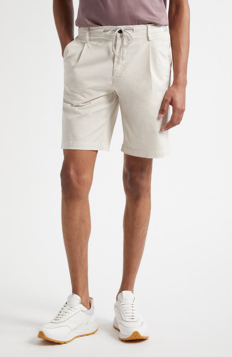 Eleventy Stretch Cotton Bermuda Shorts, Main, color, Sand